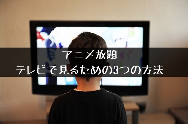 アニメ放題をテレビで見るための3つの方法